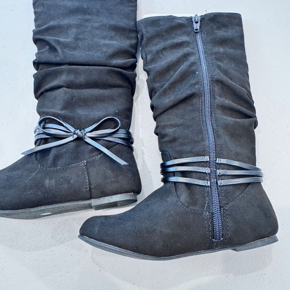 NWT - Arizona Jean Company Tall Black Boots - Kids 12M